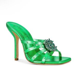 Dundas x Revolve Green Gem High Heels Womens Size 8